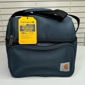 Carhartt Deluxe Insulated 12 can cooler lunch box soft sided C10304 Blue NWT